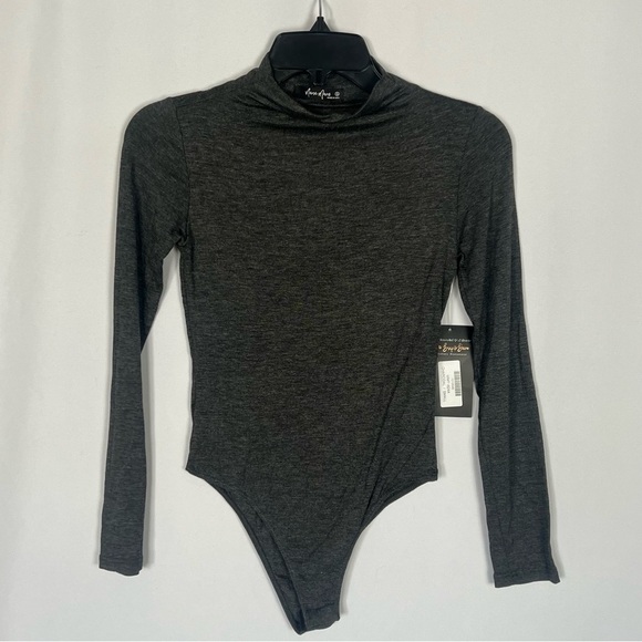 NEW NANAMACS Stay Neutral Charcoal Bodysuit SZ Small NWT - Picture 1 of 5